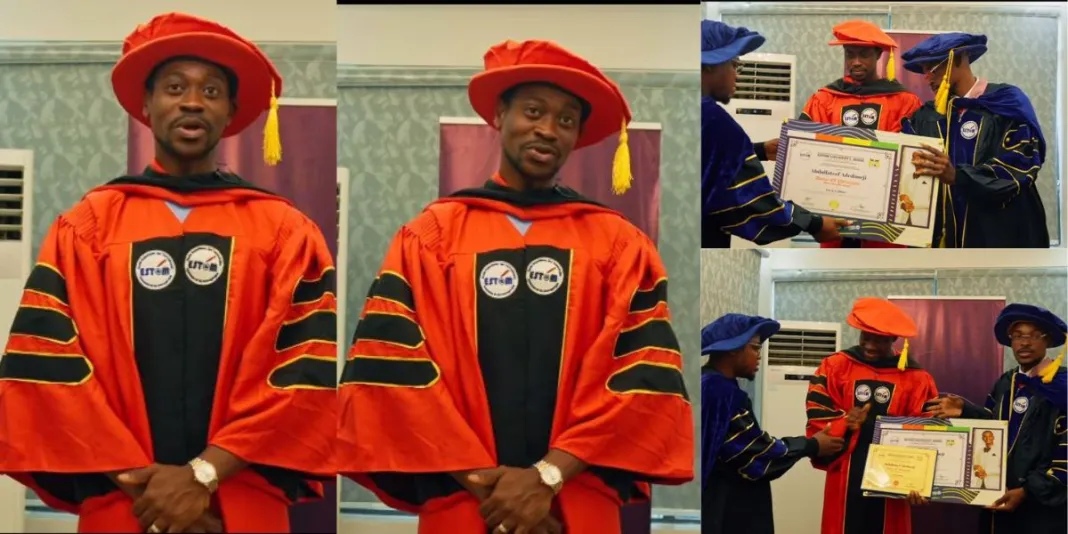 Actor Adedimeji Lateef bags honourary doctorate degree from varsity (Video)