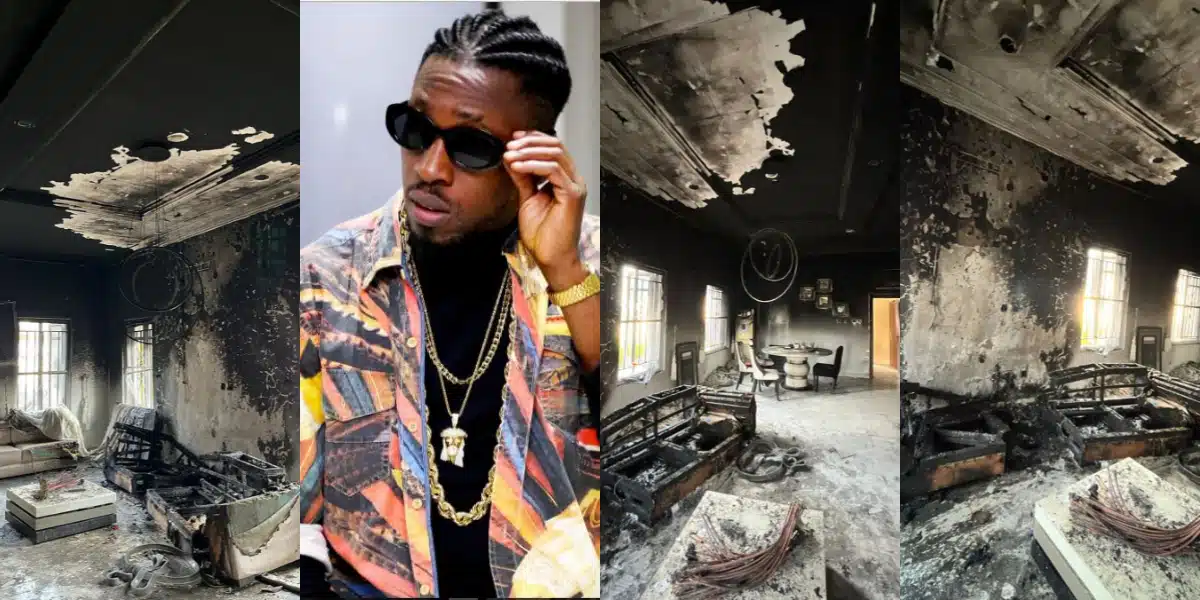 Singer Orezi’s N300 million house burnt into ashes (video)