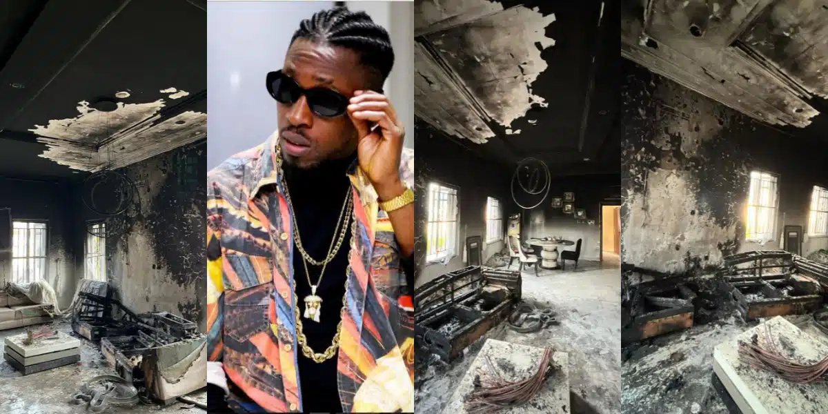 Singer Orezi’s N300 million house burnt into ashes (video) 2 Singer Orezi’s N300 million house burnt into ashes (video)