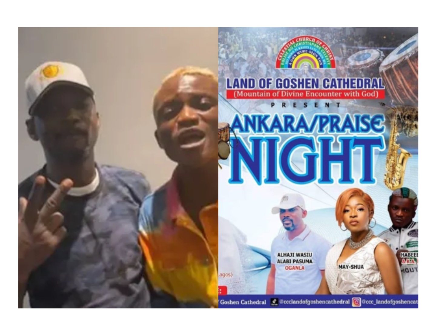 Celestial Church leader intervenes, stops Portable and Pasuma performonce at Praise night