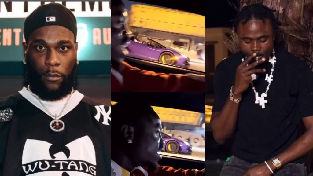 Video-as-Burnaboy-and-Rahman-Jago-engage-in-car-racing-with-their-Lamborghini-Dodge-