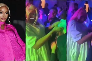BBNaija’s Chomzy sparks pregnancy rumors as she parties in the club with protrude belly (Video) 8 fgdfgdf