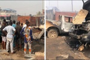 Gas Explosion Destroys Millions Of Goods, Properties In Lagos Community Market 2 gas ex