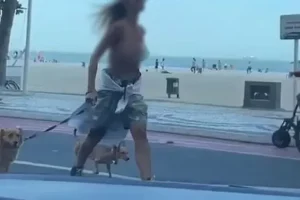Brazilian model blasts 'double standards' allowing men to be shirtless in public, faces jail for walking topless 4 Brazilian model blasts 'double standards' allowing men to be shirtless in public as she faces jail for walking topless