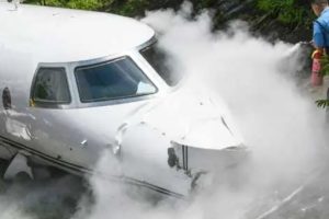 JUST IN: Private Jet With VIPs Onboard Crash-Lands In Ibadan 5 privatejet