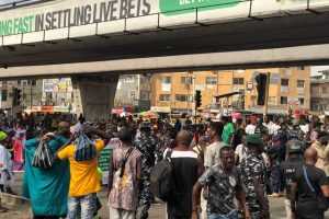 Protesters Chant We Are Hungry In Lagos 3 images 1 2