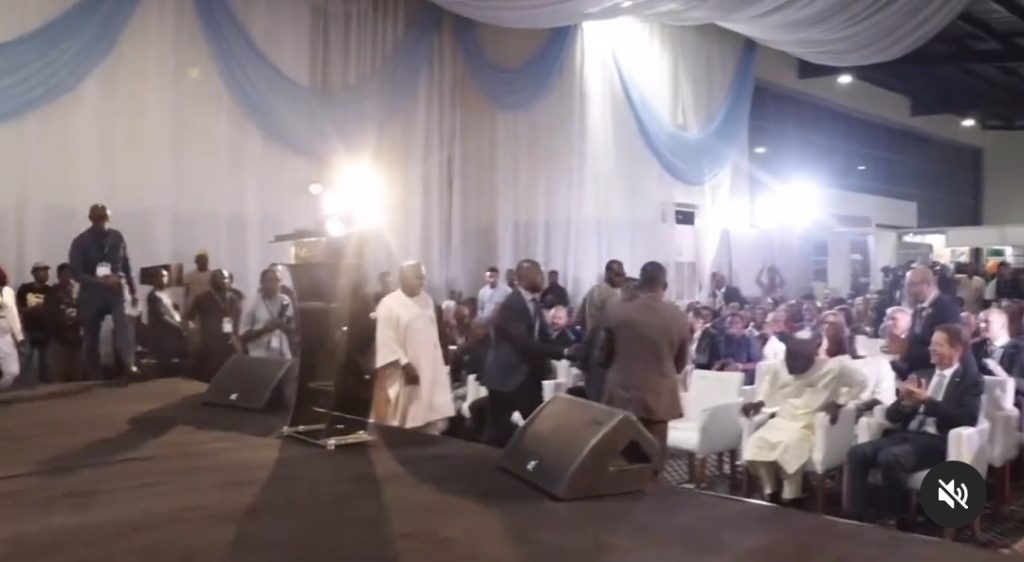 Olusegun Obasanjo Jumped Down The Stage