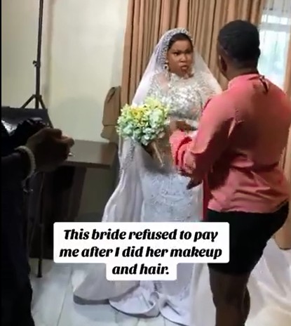 Bride And Makeup Artist Clash During Photoshoot Over Payment 1 18275732 screenshot1008 jpeg7cbefe8141cca1036251c2fe95570711