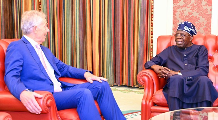 Tinubu Receives Tony Blair In Abuja