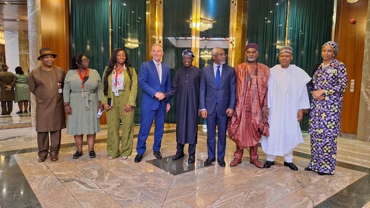 Tinubu Receives Tony Blair In Abuja