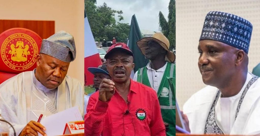 Minimum wage: We won’t accept starvation wage, NLC president tells Akpabio, Abbas 1 Akpabio Abbas In Last Minute Talks With Labour 1