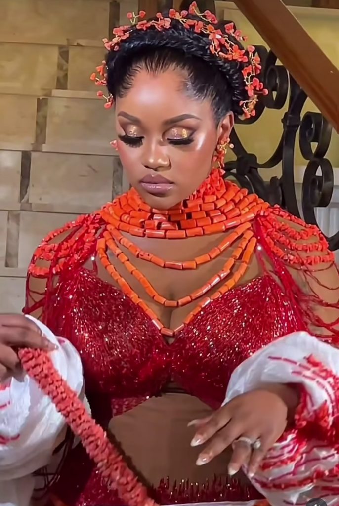 Chioma In Her Igbo Attire For Her Wedding To Davido