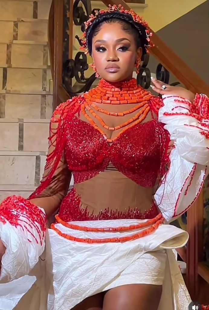 Chioma In Her Igbo Attire For Her Wedding To Davido