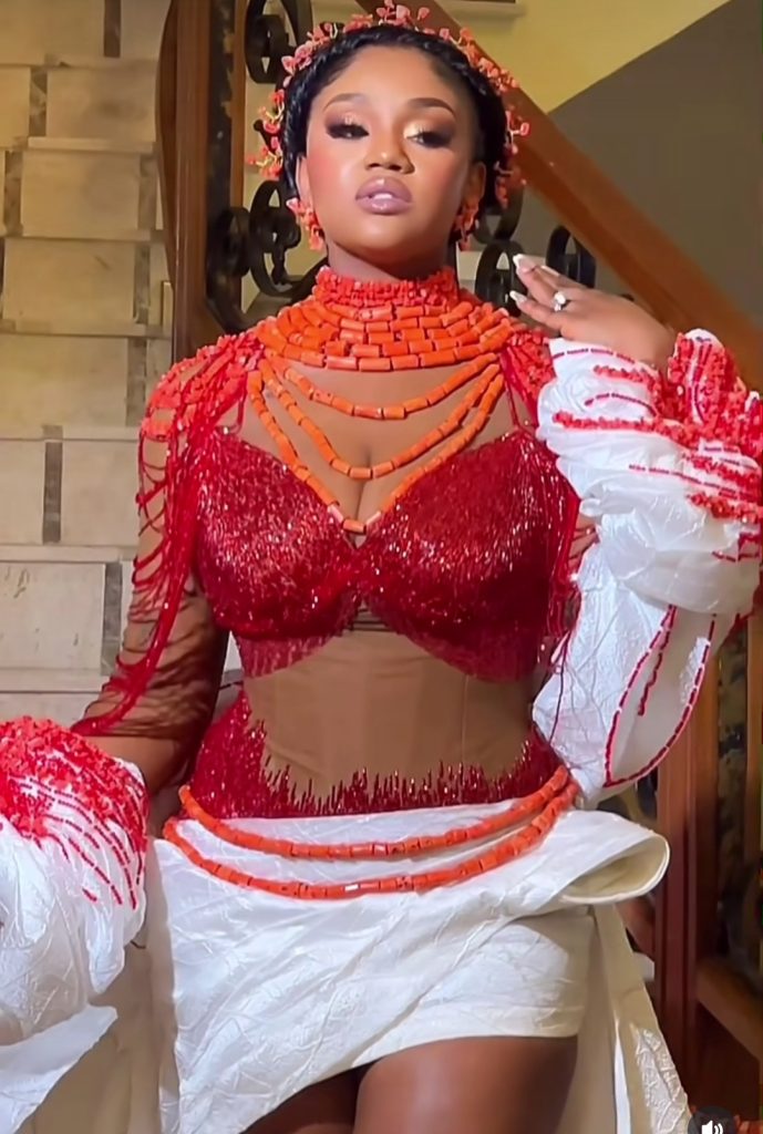 Chioma In Her Igbo Attire For Her Wedding To Davido