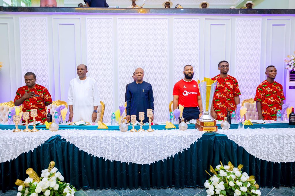 Gov Mbah Rewards Rangers International with N50m, Non-Cash Gifts for Winning NPFL 1 Mbah