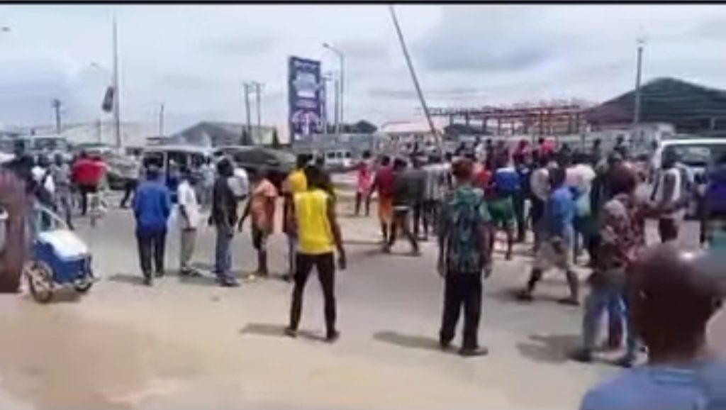 Commercial Bus drivers protest against Rivers Task Force 1 Commercial Bus drivers
