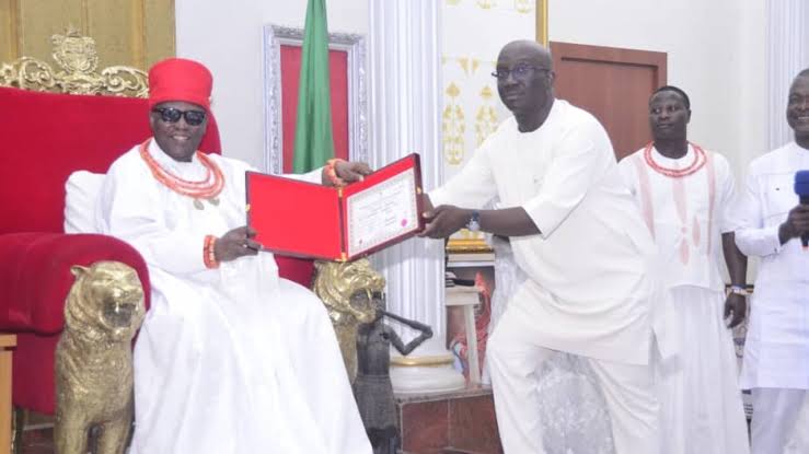 Okpebholo,Oba of Benin