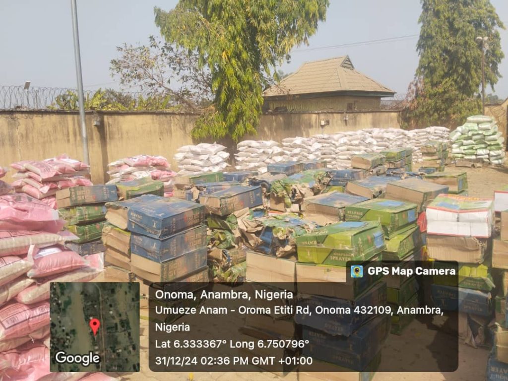 Anambra Lawmaker Hon. Peter Anekwe Distributes 3,000 Bags of Rice, Fertilizers, and Farming Tools for Christmas Palliatives 2 IMG 20250101 WA0060