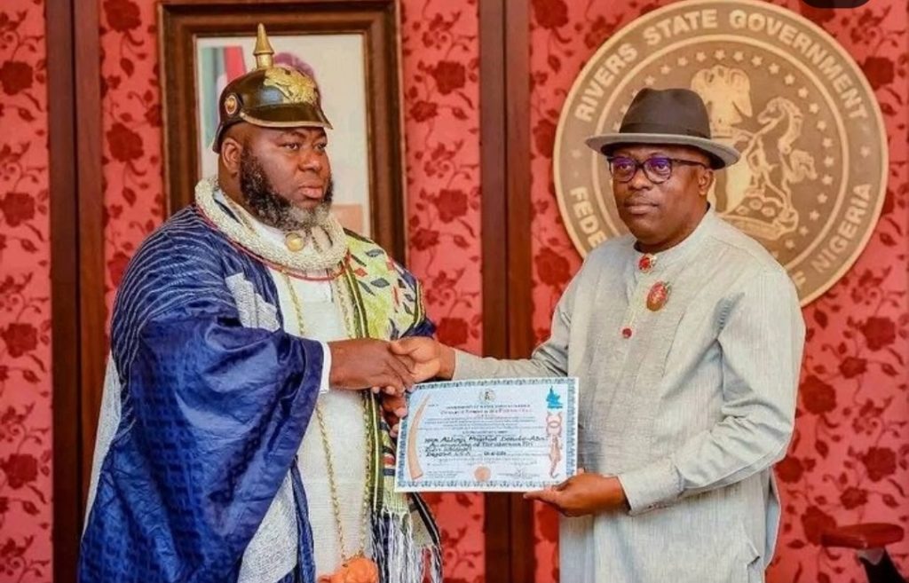 Gov Fubara Presents Certificate of Recognition to Asari Dokubo as Amayanabo of Torusarama-Piri 1 Screenshot 20250101 074406