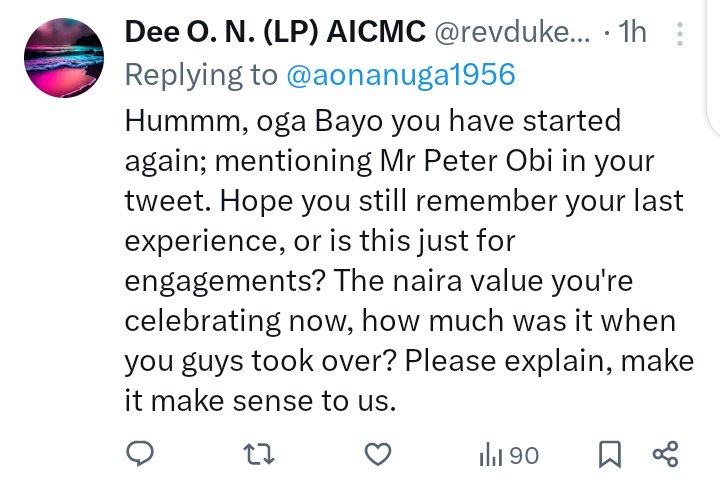 Netizens React As Onanuga Invites Peter Obi To Retweet "$1 Exchange To N1,550" Report 4 operanews1737051305135