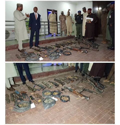 Zamfara Gov. Dauda Lawal Receives Cache of Weapons Seized from Gunrunner 1 Dauda Lawal