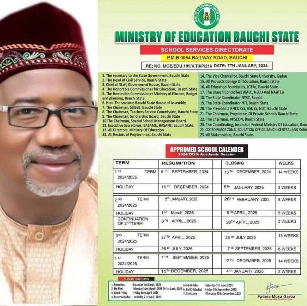 Bauchi State government orders closure of all schools for 5 weeks school for Ramadan fast 1 Bauchi State government
