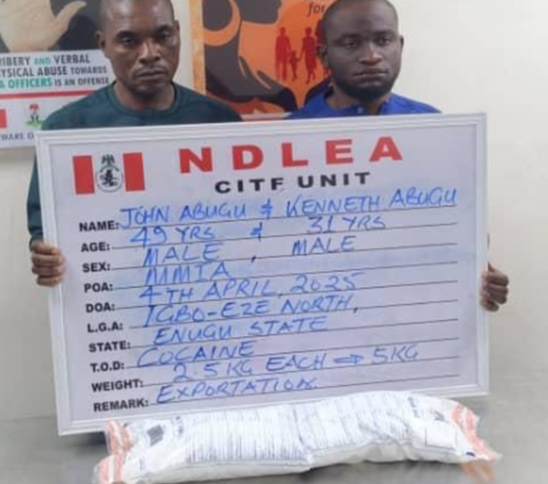 Lagos Airport Stops 5kg Cocaine Smuggling Attempt By Two Brothers 1 IMG 6381