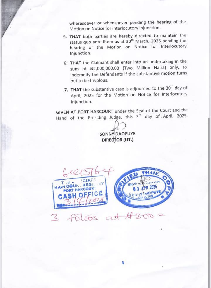 Court Bars Police, DSS From Arresting Ehie, Fubara's Chief Of Staff 4 Screenshot 20250404 103454