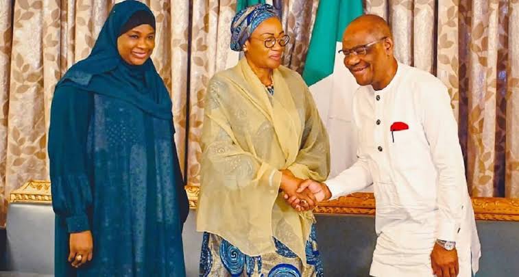 Wike Condemns Walkout on First Lady in Rivers, Apologizes to President Tinubu 1 Wike and Remi Tinubu