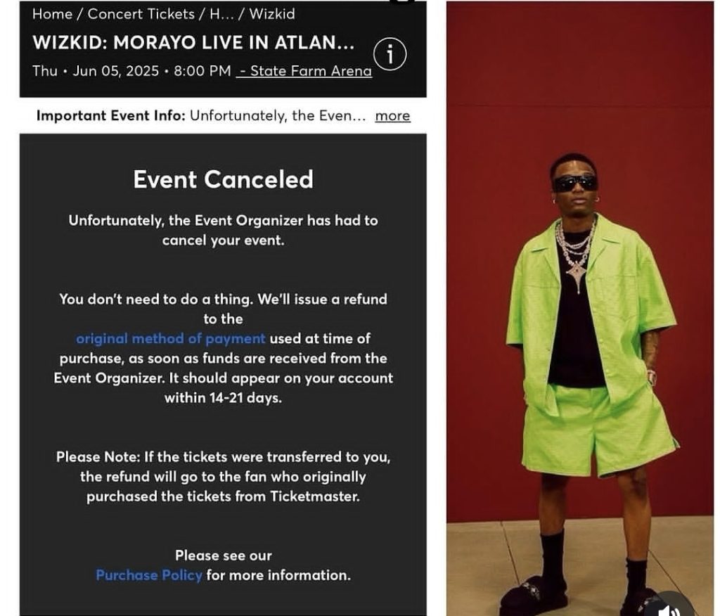 Wizkid cancels major U.S. concert venues ahead of his ‘Morayo’ tour 1 Wizkid