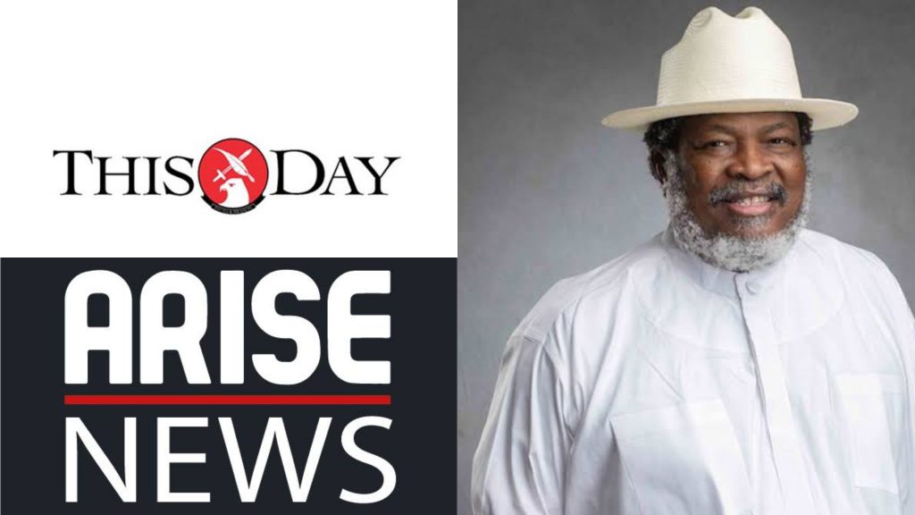 BREAKING: ARISE TV, THISDAY Newspapers Kicked Out of Lagos Office for 3 Years’ Unpaid Rent 1 Nduka Obaigbena