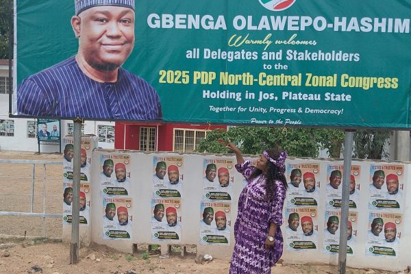 Gbenga-Hashim Profiles, Billboards Flood Jos as North Central PDP Convention Opens 8 1000111443