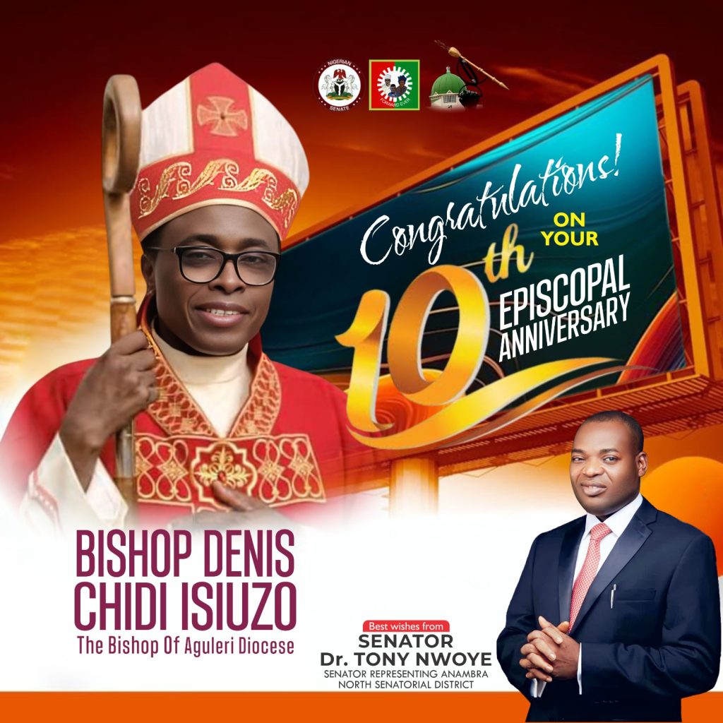 10 Years of Episcopal Service: Sen. Tony Nwoye Hails Bishop Isizoh’s Commitment to Faith 1 Tony Nwoye