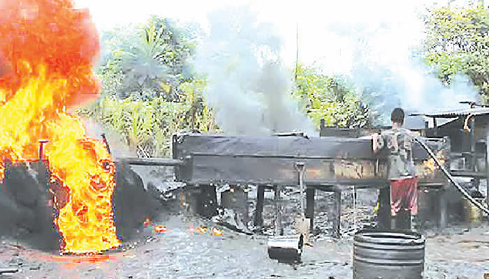 Nigerian Navy Cracks Down on Oil Theft, Destroys 9 Illegal Refining Sites 1 IMG 7435