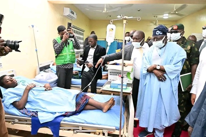 Tinubu Visits Victims Of The Benue Attack At The Hospital